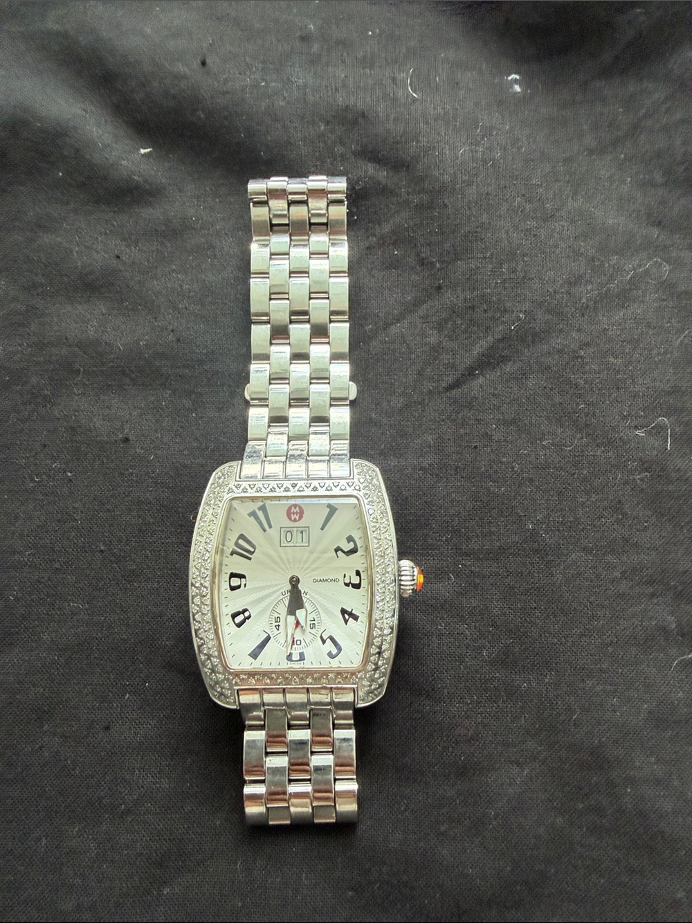 Diamond Accent Silver-Tone Women's Watch - White Dial - Picture 3 of 10